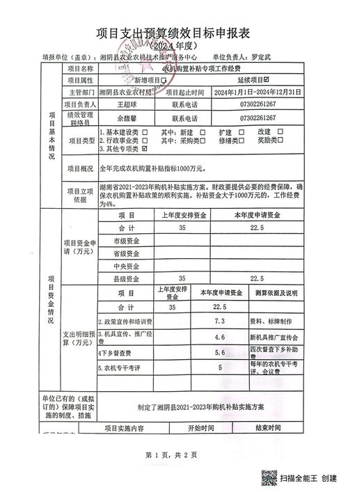 2024年湘阴县农业农机技术推广服务中心预算绩效公开 技术推广服务专项分析